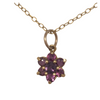 9ct Gold Chain with Amethyst Flower design Pendant