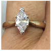 9ct Gold Marquise shaped Engagement/Dress Ring