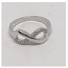 Sterling Silver Stone Set Infinity Ring