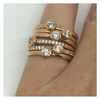 Rose gold coloured stacking rings