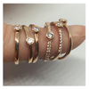 Rose gold coloured stacking rings