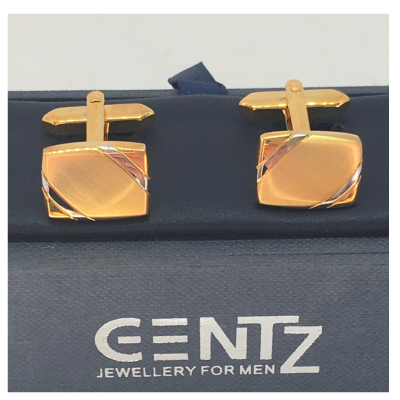 Gold coloured men&#39;s cufflinks