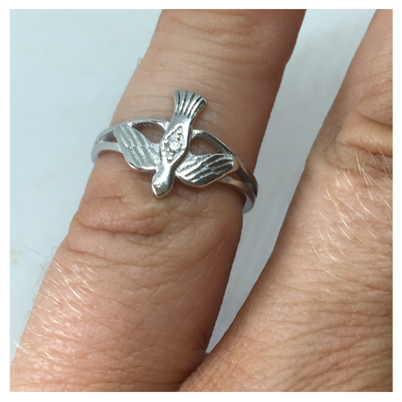 Sterling Silver Dove Ring for Confirmation