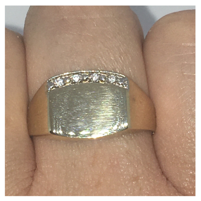 9ct Yellow Gold Signet Men&#39;s Ring