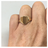 9ct Gold Shield Shape Men&#39;s Signet Ring