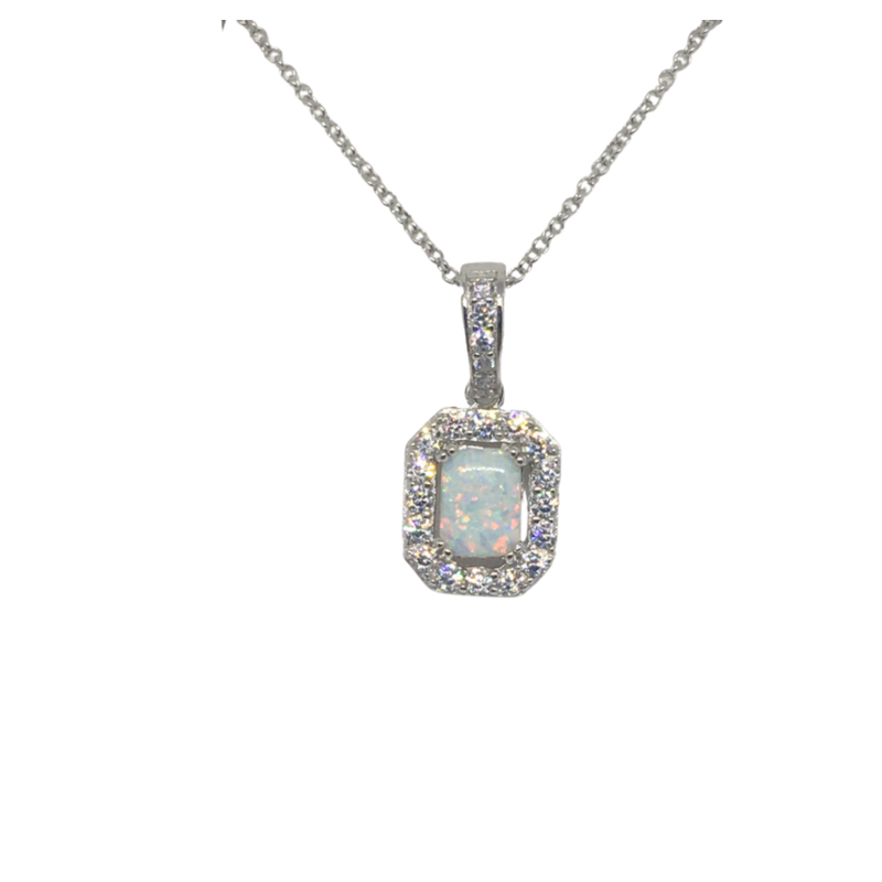 Square Stone Set Opal Earrings from Yo Jewels