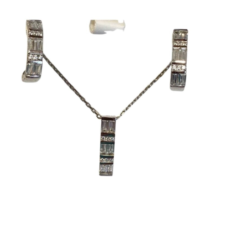 Sterling Silver Clear Stone Pendant  -   Paul Costelloe