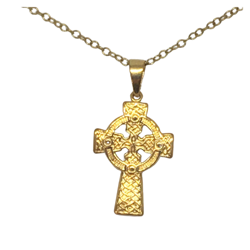 9ct Gold Celtic Cross Pendant