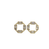 Stunning Round Earrings with Rectangular Clear Stones      Paul Costelloe