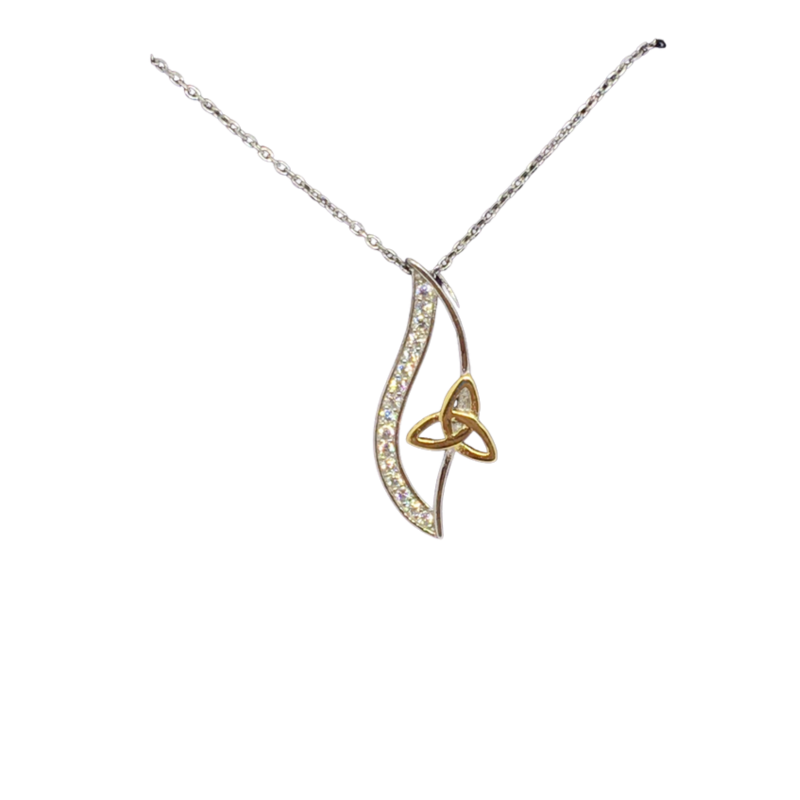 Sterling Silver Elegant Pendant with Trinity Knot