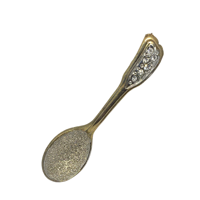 Gold Coloured Spoon Brooch