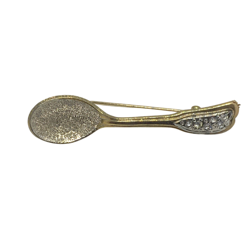 Gold Coloured Spoon Brooch