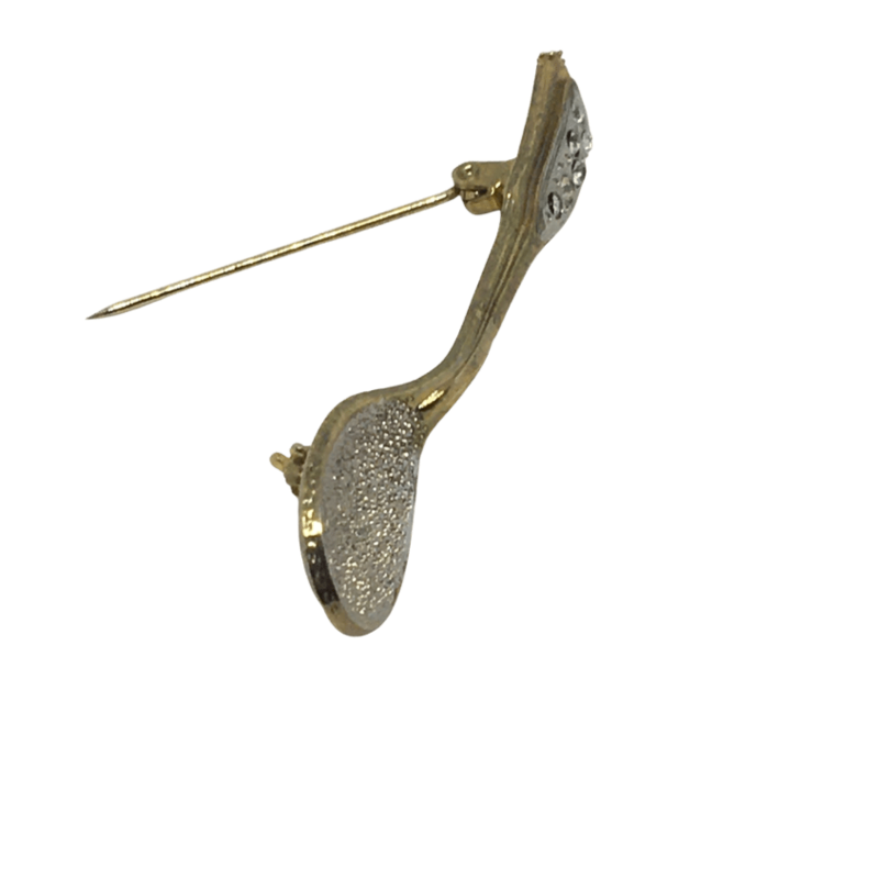 Gold Coloured Spoon Brooch