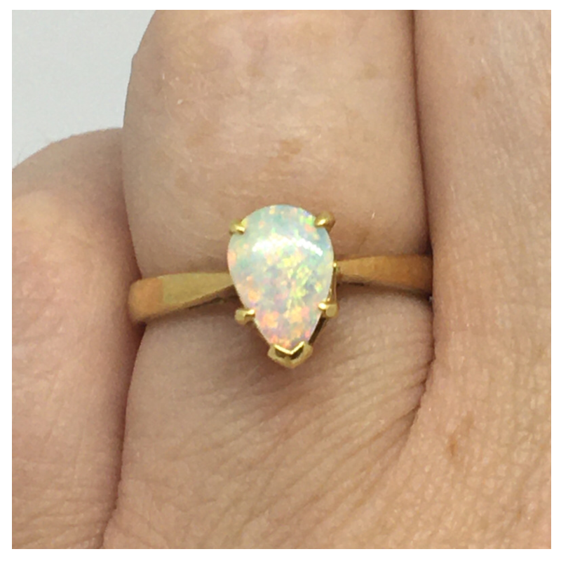 Pear shaped opal ring 2025