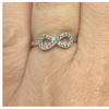 Sterling Silver Small Stone Set Infinity Ring