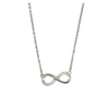 Sterling Silver Stone Set Infinity Pendant
