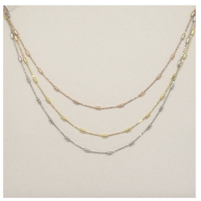 Stunning Three Row Necklace    Yo - Jewels