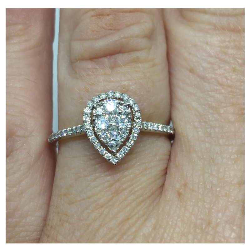 9kt Yellow Gold Pear Shaped Engagement Ring