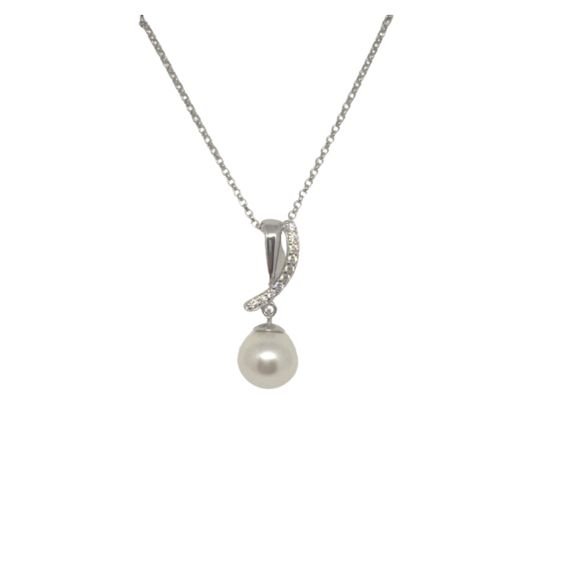 Sterling Silver Pendant with Pearl     Yo - Jewels