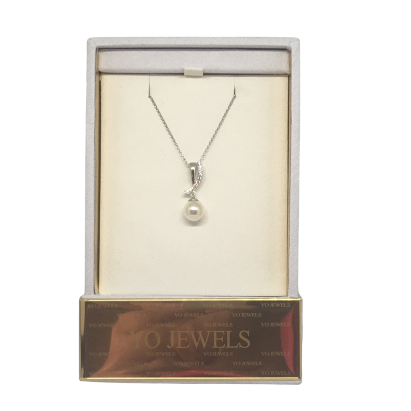 Sterling Silver Pendant with Pearl     Yo - Jewels