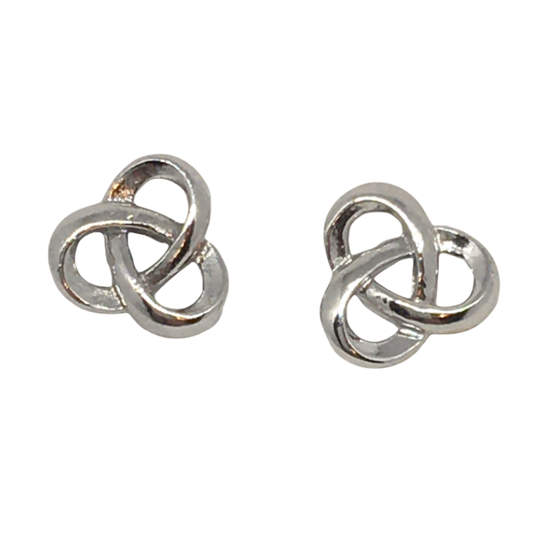 Sterling Silver Trinity Knot Earrings