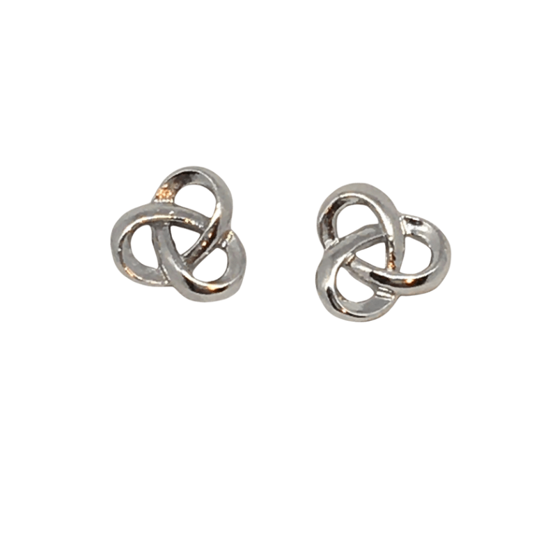 Sterling Silver Trinity Knot Earrings