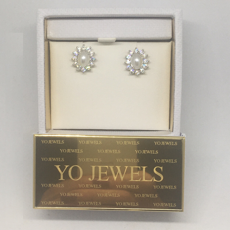 Sterling Silver Pearl Cluster Earrings
