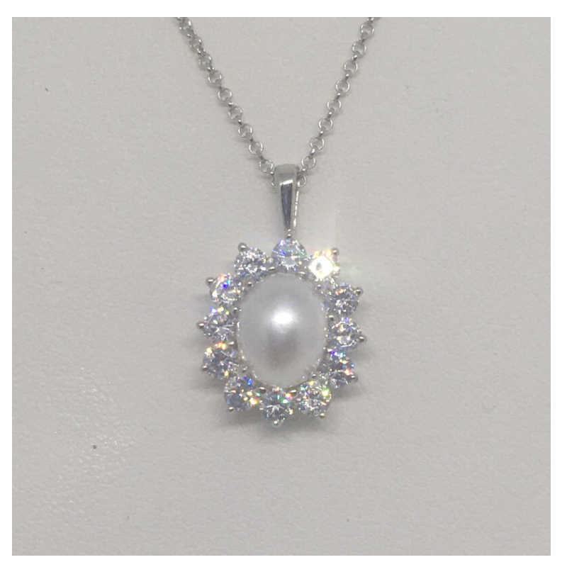 Sterling Silver Pearl Cluster Pendant