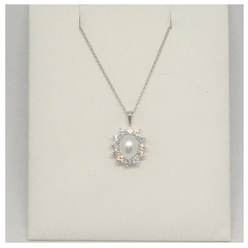 Sterling Silver Pearl Cluster Pendant