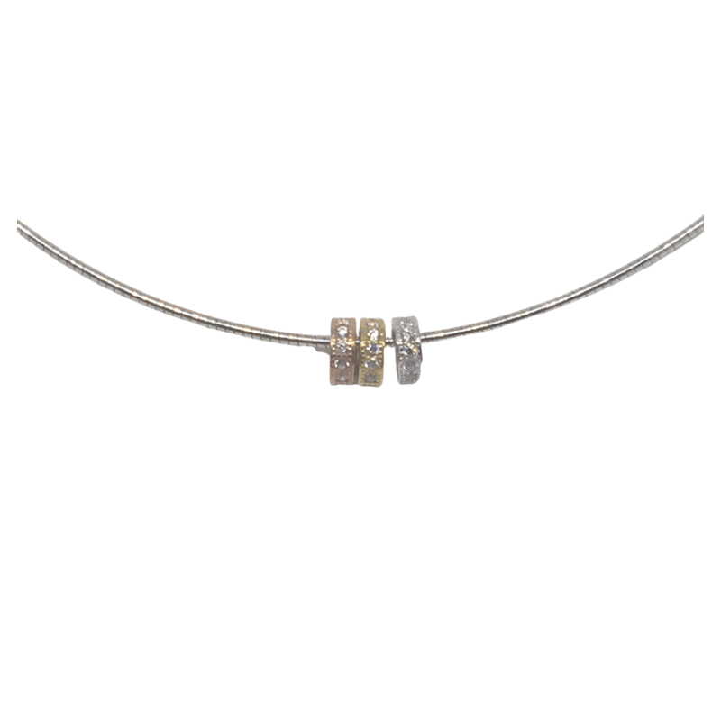 Sterling Silver Chain with Three Small Rings
