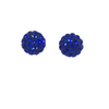 Sterling Silver Electric Blue Ball Earrings