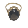 9kt Gold Ring with Dark Amber Stone