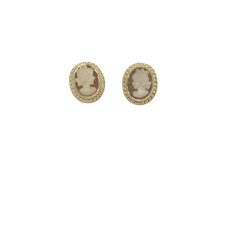 9kt Gold Cameo Earrings