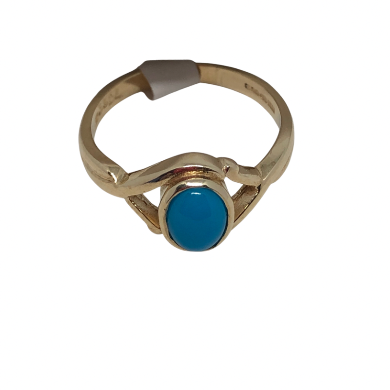 9kt Gold Ring with Turquoise Stone