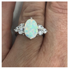 Sterling Silver Oval Opal Ring    Yo Jewels