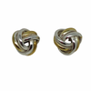 Sterling Silver Two Tone Knot Earrings