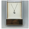 Sterling Silver Pendant with a Circle of Opal and a Circle of Clear stones