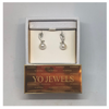 Sterling Silver Stone Set Earrings with Pearls