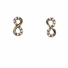 9kt Gold Stone Set Infinity Earrings