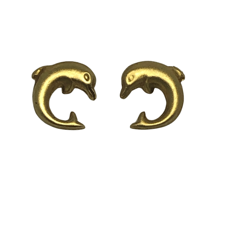 9kt Gold Dolphin Earrings