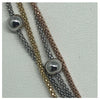 Sterling Silver Three Tone Necklace  Yo-Jewels