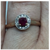 9kt Rose Gold Ring with a Ruby Stone