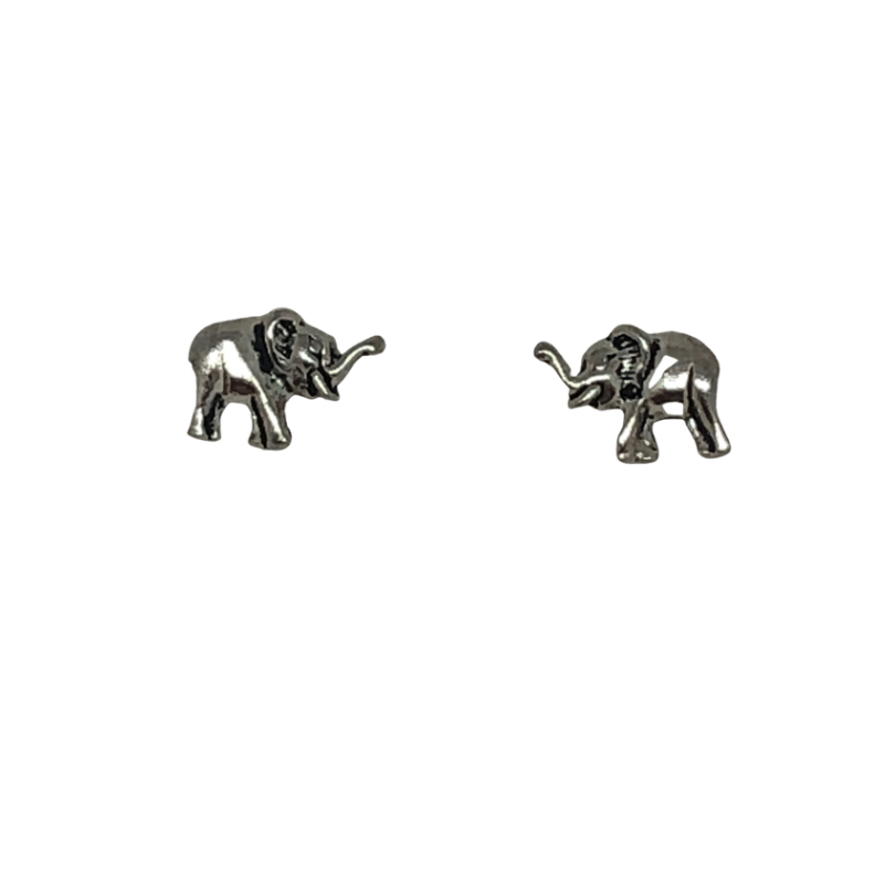 Sterling Silver Elephant Earrings