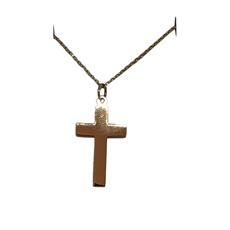9kt Gold Chain and Cross