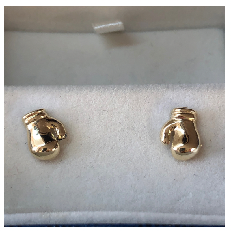 9kt Gold Boxing Glove Stud Earrings