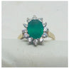 9ct Gold Green Cluster Ring