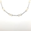 Sterling Silver Stone Set Necklace with Infinity Links