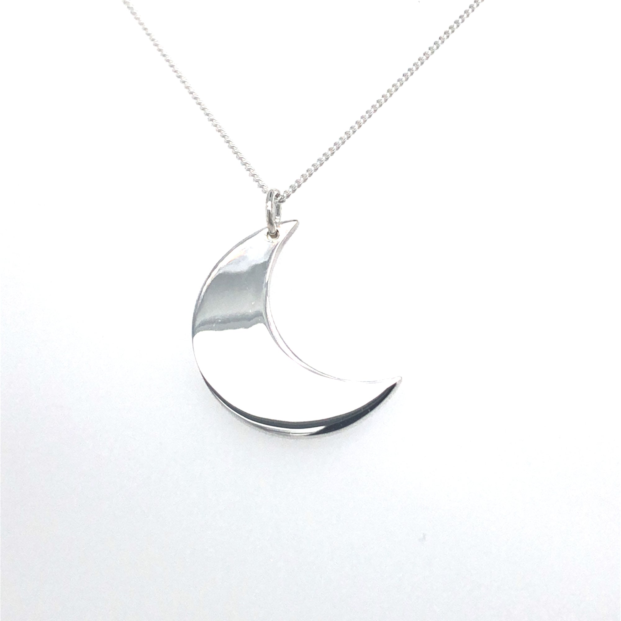 Sterling Silver Moon Pendant