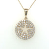 9kt Gold Stone Set Pendant with Star Cut Out Design