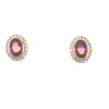 9ct Gold Syn Ruby and Diamond Earrings
